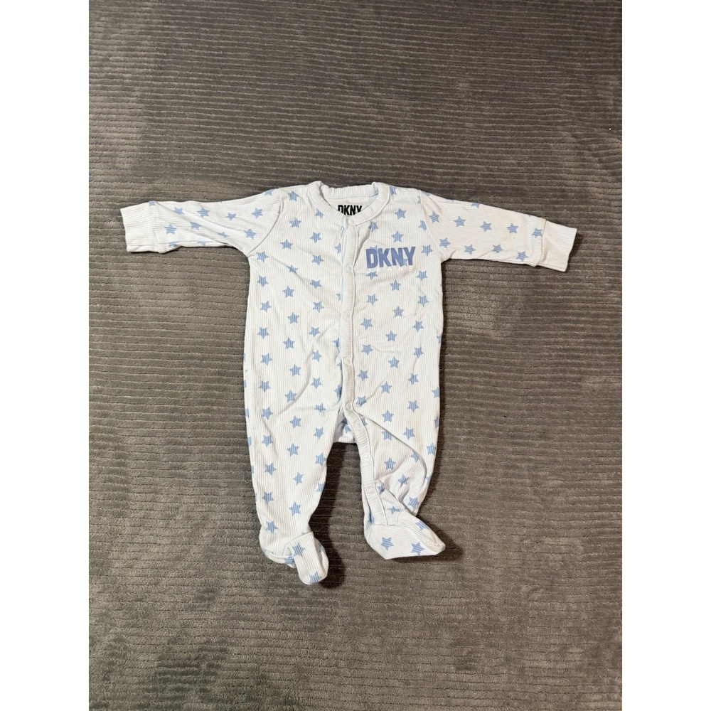 DKNY Jeans  Blue Star Pattern 0-3 Months Jumpsuit